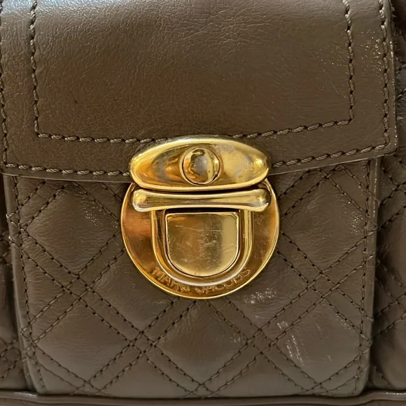 Marc Jacobs Blake Quilted Venetia Satchel Handbag. Italian Leather. Puffer AUTH - Picture 12 of 17